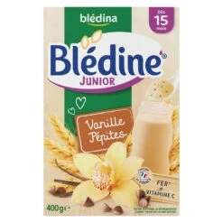 BLEDINA Blédine Junior Cereal Powder Vanilla Flavor Nuggets From 15 Months 400g