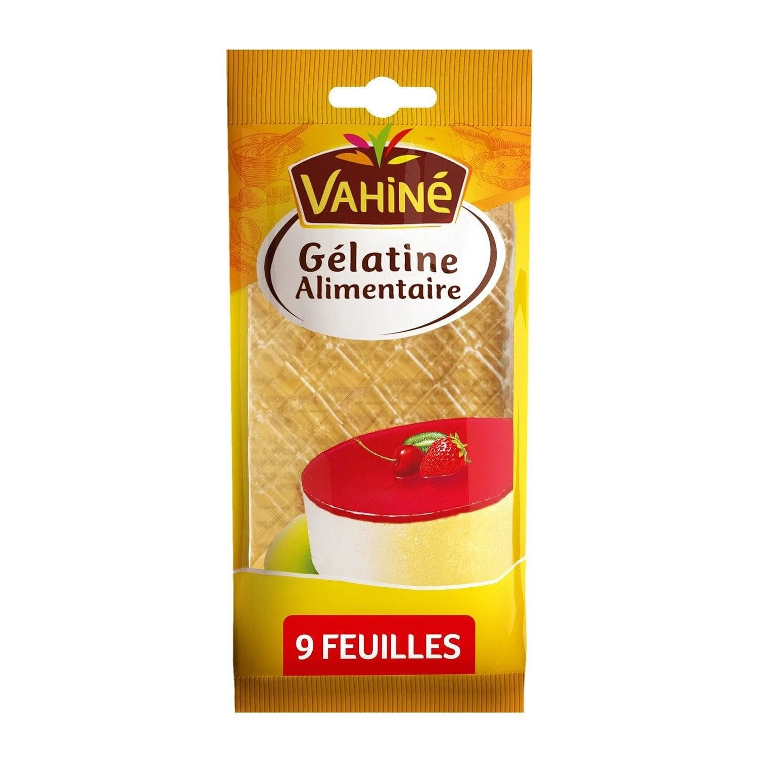 Vahine Food Gelatin, 9 Sheets - 17g 3 Vahine Food Gelatin, 9 Sheets - 17g