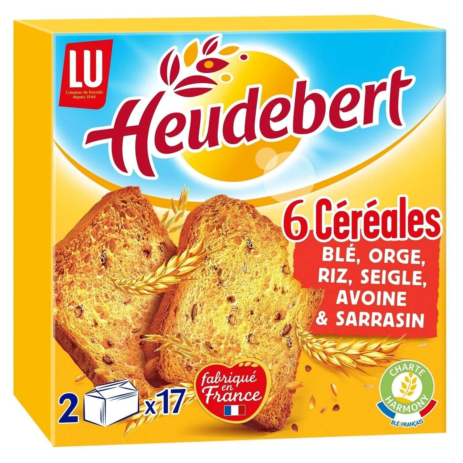 Heudebert 6-Cereal Crispbreads 300g 2 Heudebert 6-Cereal Crispbreads 300g