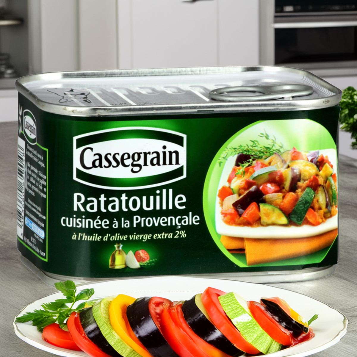 Mon Panier Shop -Mon Panier Shop 7001736 Cassegrain Ratatouille Cusinee a la Proven ale 380 Gramm Cassegrain Ratatouille Cuisinee a la Proven ale Authentischer Geschmack aus der Provence Franzoesische Delikatesse von