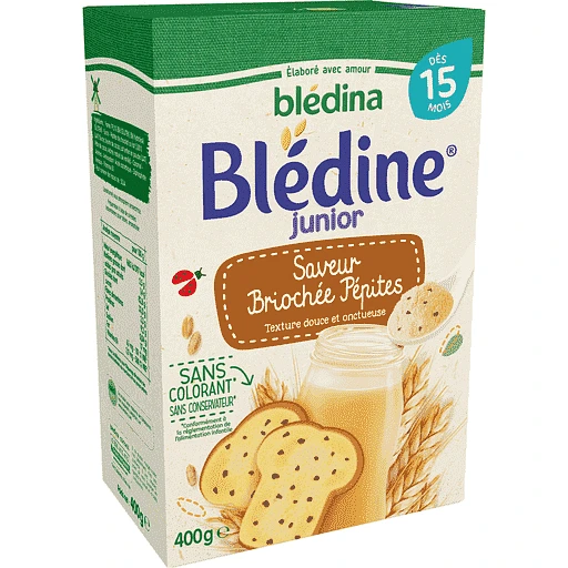 BLEDINA Bledine Baby Cereals From 15 Months Old, Brioche Flavor Nuggets 400g 3 BLEDINA Bledine Baby Cereals From 15 Months Old, Brioche Flavor Nuggets 400g