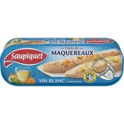 Saupiquet Mackerel Fillets In White Wine And Herbs 176g