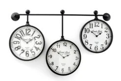 Metal Wall Clocks, Set Of 3 Hanging