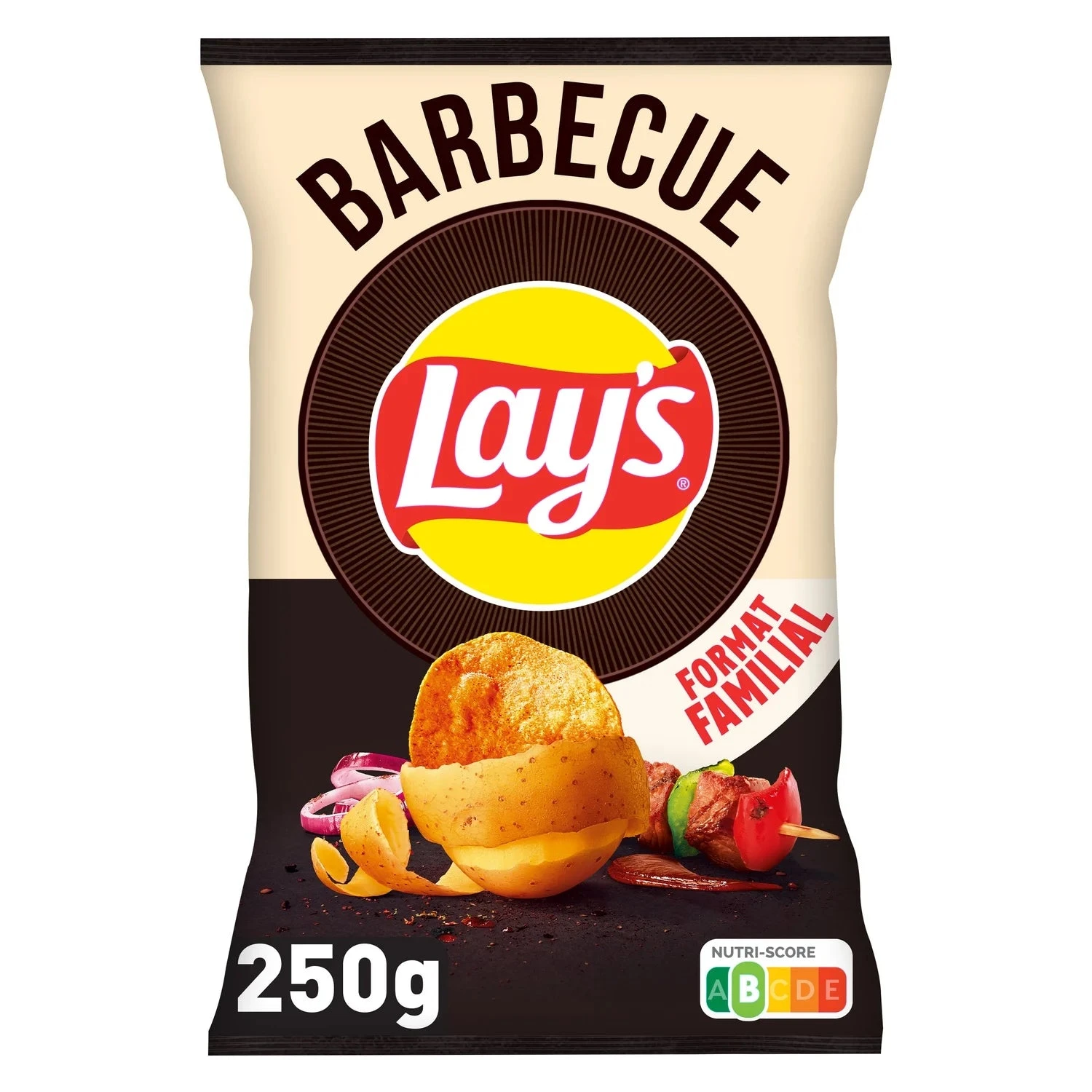 LAY'S Barbecue Flavor Family Size Chips 250g 3 LAY'S Barbecue Flavor Family Size Chips 250g