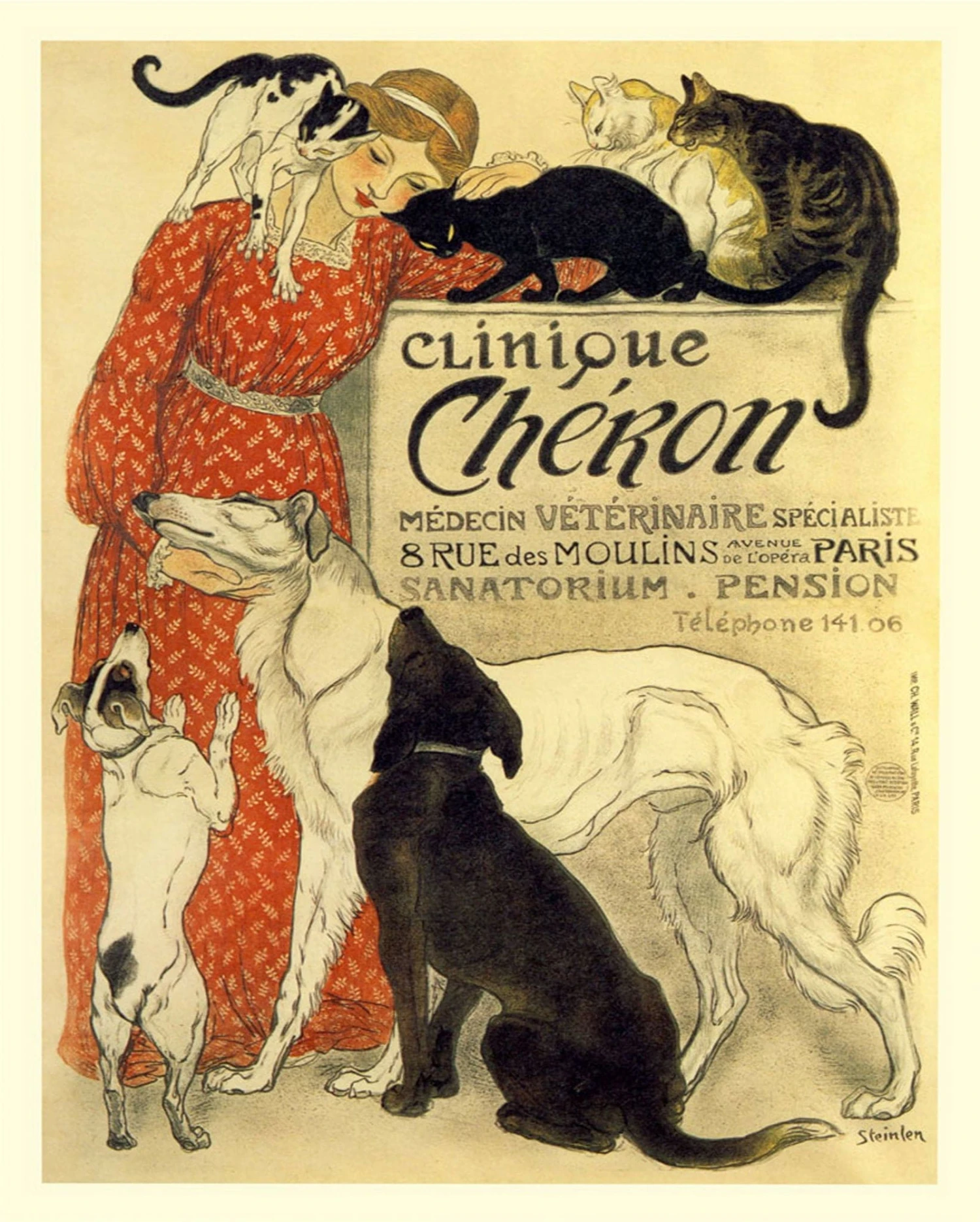 Vintage Metal Sign - Retro Advertising - Clinique Cheron 3 Vintage Metal Sign - Retro Advertising - Clinique Cheron