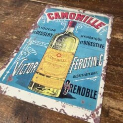 Vintage Metal Sign - Retro Advertising, Camomile Liqueur 7 Vintage Metal Sign - Retro Advertising, Camomile Liqueur -Mon Panier Shop MS65 2