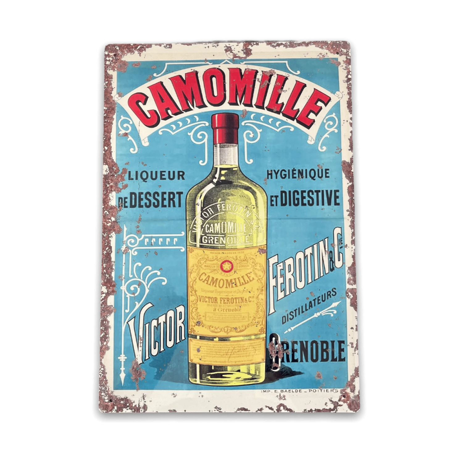 Vintage Metal Sign - Retro Advertising, Camomile Liqueur 3 Vintage Metal Sign - Retro Advertising, Camomile Liqueur