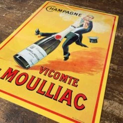 Vintage Metal Sign - Retro Advertising Champagne Vicomte De Moulliac Sign 7 Vintage Metal Sign - Retro Advertising Champagne Vicomte De Moulliac Sign -Mon Panier Shop MS68 2