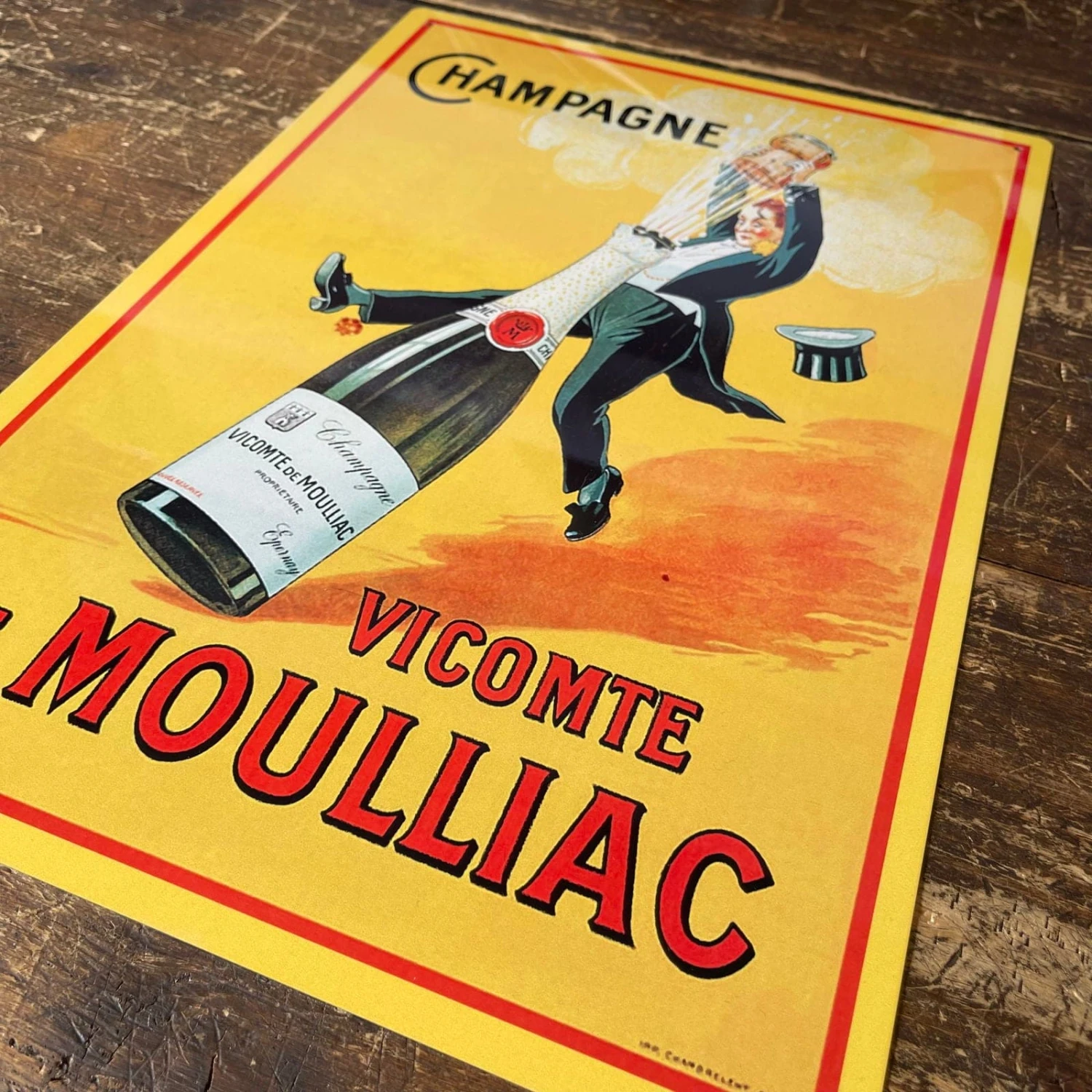 Vintage Metal Sign - Retro Advertising Champagne Vicomte De Moulliac Sign 5 Vintage Metal Sign - Retro Advertising Champagne Vicomte De Moulliac Sign - Image 3