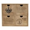 4 Drawer Rustic Storage Unit, Trinket Drawers, 15 X 22 X 26cm 1 4 Drawer Rustic Storage Unit, Trinket Drawers, 15 X 22 X 26cm -Mon Panier Shop N0290