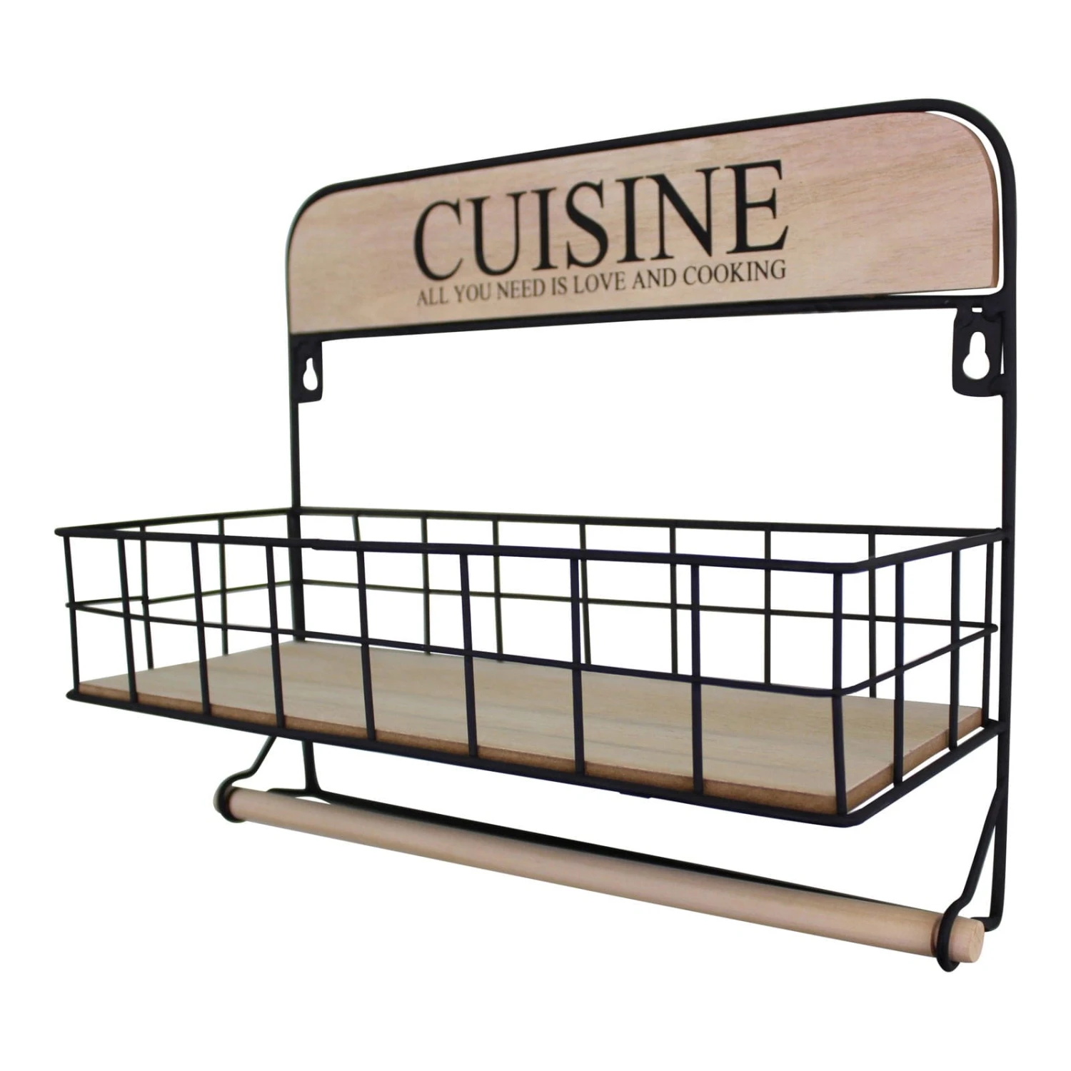 Wall Hanging Kitchen Storage Unit With Kitchen Roll Holder 5 Wall Hanging Kitchen Storage Unit With Kitchen Roll Holder - Image 3