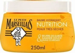 Le Petit Marseillais Moisturizing Body Balm, Nutrition, With Shea Butter, Sweet Almond & Argan Oil 300ml