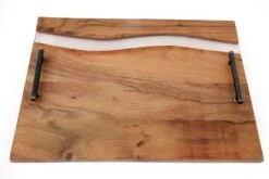 Acacia Wood Tray With Handles 8x46cm