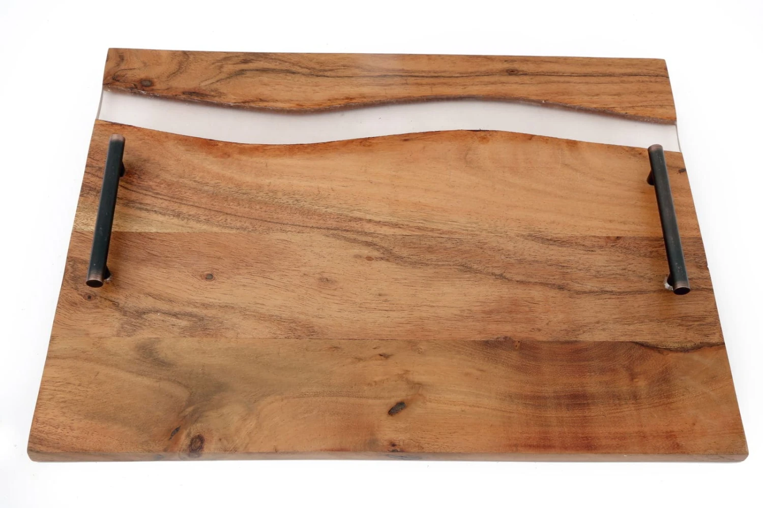 Acacia Wood Tray With Handles 8x46cm 3 Acacia Wood Tray With Handles 8x46cm