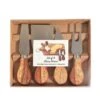 Set Of 4 Acacia Wood Cheese Knifes 1 Set Of 4 Acacia Wood Cheese Knifes -Mon Panier Shop S KG3340