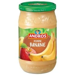 ANDROS Apple Banana Puree In A Jar 750g