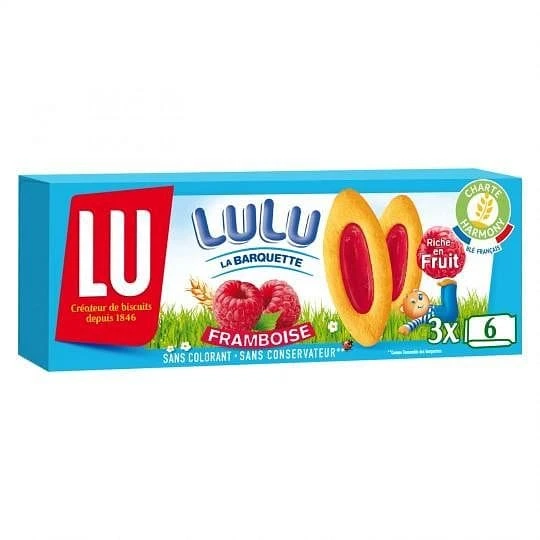 LU Lulu Raspberry Boats 120g 3 LU Lulu Raspberry Boats 120g