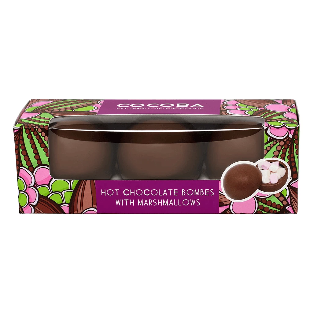 Cocoba Milk Hot Chocolate Bombes (150g) 3 Cocoba Milk Hot Chocolate Bombes (150g)