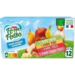 Pom'Potes Multi-Variety Pouches – No Added Sugars, No Preservatives 12x90g