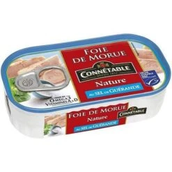 Connetable Natural Cod Liver With Guérande Salt 121g