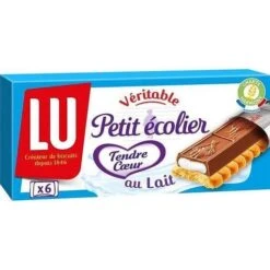Petit Ecolier Biscuits Au Chocolat Au Lait Et Coeur Au Lait 120g