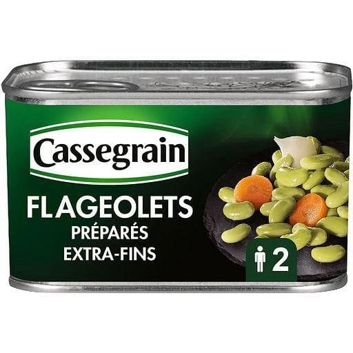 Cassegrain Extra-fine Prepared Flageolets 265g 3 Cassegrain Extra-fine Prepared Flageolets 265g