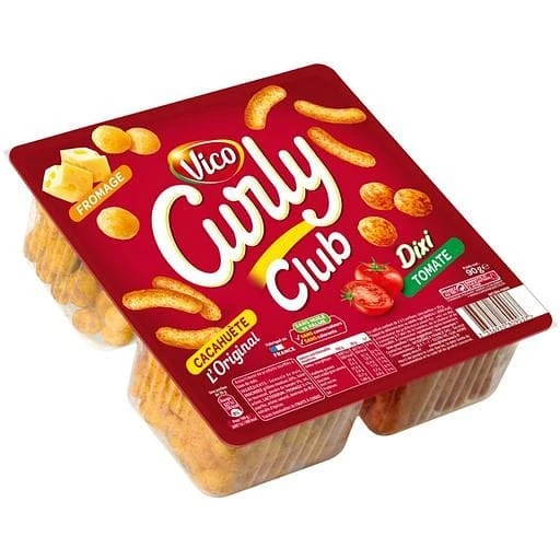 Curly Club Assortment Of Aperitif Souffle Biscuits 90g 3 Curly Club Assortment Of Aperitif Souffle Biscuits 90g