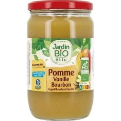 Jardin Bio Apple Compote And Bourbon Vanilla Dessert Without Added Sugar In A Jar 680g