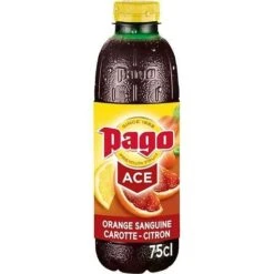 Pago Blood Orange, Carrot, And Lemon Drink With Vitamins A, C, And E - 75cl